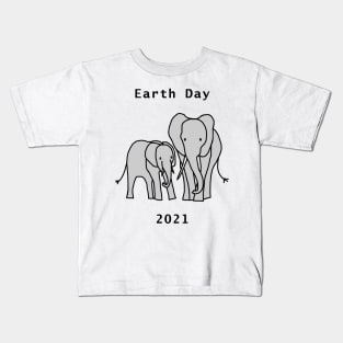 Elephants for Earth Day 2021 Kids T-Shirt